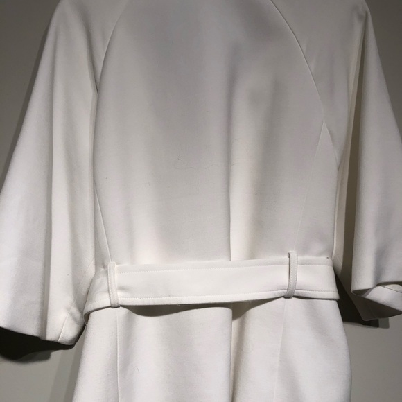 Tahari Cream Open Front 3/4 Sleeve Linen Jacket - Picture 2 of 8